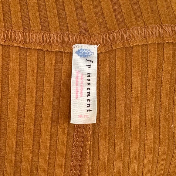 Free People Movement Blissed Out Ribbed Pull On Wide Leg Pants Size Medium - Picture 3 of 16